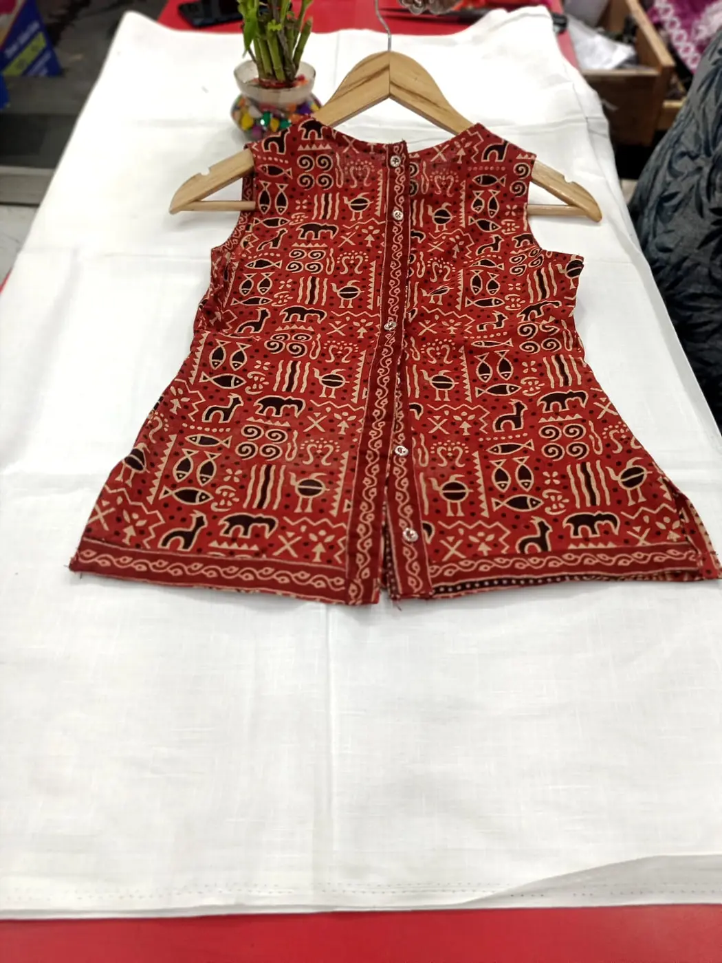 Kids Ajrakh Sleeveless Top — view 2